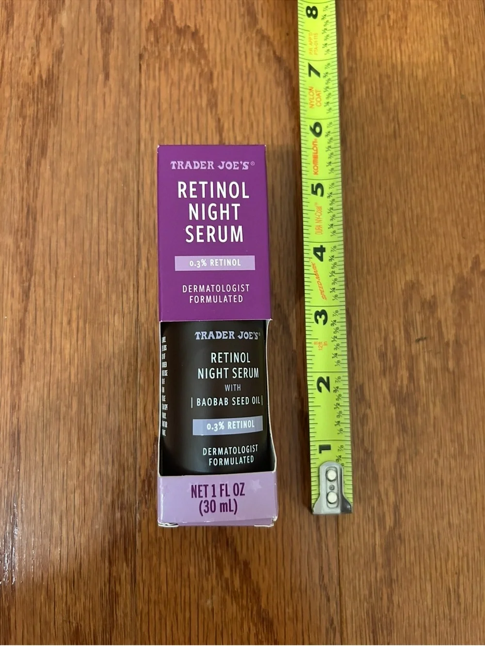 Trader Joe's Retinol Night Serum 0.3% Retinol 1 oz Baobab Seed Oil Skincare